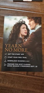 2017 SDCC COMIC CON EXCLUSIVE STARZ OUTLANDER RETURNS PROMO CARD JAMIE CLAIRE - Picture 1 of 2
