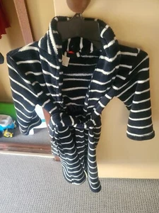Size 4 Dressing Gown Kids Like New Navy Stripe - Picture 1 of 2