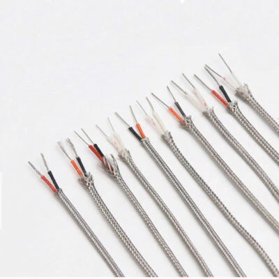 K-Type Stainless Steel Shield Thermocouple Wire Fiberglass Insulation Cable Wire - Image 1 of 4