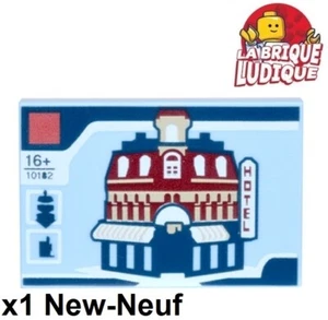 Lego 1x Tile decorated 2x3 plaque Cafe Corner Hotel 10182 26603pb001 NEUF - Imagen 1 de 1