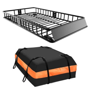 【New】64"x39"x6" Roof Rack,Heavy Duty Rooftop Cargo Carrier,Roof Basket with Wate - Picture 1 of 6
