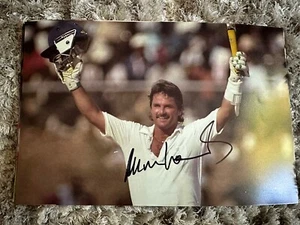 ALLAN LAMB HAND SIGNED 12X8” PHOTO ENGLAND CRICKET NORTHAMPTONSHIRE - Picture 1 of 2