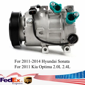 TOP For Hyundai Sonata 2011-2014 High Quality A/C AC Air Compressor With Clutch - Foto 1 di 13