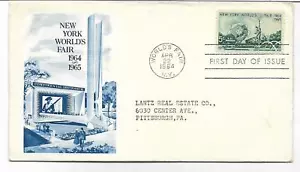COVER FDC,NYWF,NEW YORK WORLD'S FAIR~5 CENT STAMP~ PM WORLD'S FAIR APR 22,1964 - Picture 1 of 1