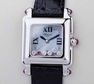 Reloj para mujer Chopard Happy Sport reacondicionado cuadrado de cuarzo esfera blanca Foto 1 de 4