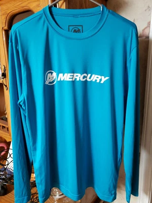 Pair Of Mercury Boat Shirts. Both Sizes Are Medium. One Long Sleeve/One Short. - Imagem 1 de 4