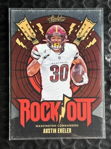 2024 Panini Absolute - Rock Out Austin Ekeler #RO-AER Washington Commanders - Picture 1 of 2