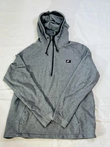 Nike Hoodie Mens XL Gray Half Zip Pullover Sweatshirt Athletic Pocket Drawstring - Picture 1 of 5
