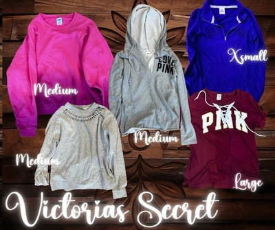 📦 Victoria’s Secret PINK Sweatshirt & Hoodie Bundle – 5 Pieces 💖🔥 - Image 1 of 4