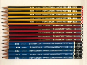 15 VINTAGE STAEDTLER PENCILS: "NORIS" / "TRADITION" / "LUMOGRAPH" - UNUSED, NOS - Picture 1 of 4