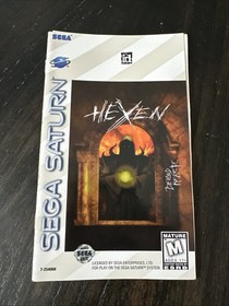 Sega Saturn Manual Only Hexen W/Reg Card Manual Not Stapled