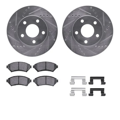 For Pontiac Grand Prix 97-03 Brake Kit eLINE Series Drilled & Slotted Front - Image 1 of 4