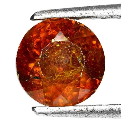 Impresionante esfalerita natural rusa amarillo anaranjado redondo perfecto de 2,53 quilates 7,6 mm Foto 1 de 4