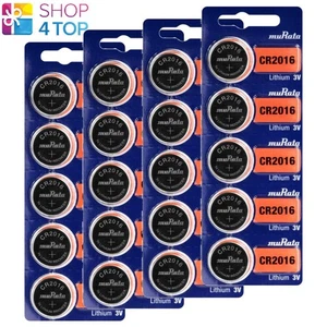 20 MURATA CR2016 LITHIUM BATTERIES 3V 90 MAH CELL COIN BUTTON EXP 2029 NEW - Picture 1 of 1