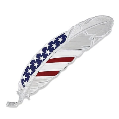 Montana Silversmiths USA Flag Hat Feather - Image 1 of 2