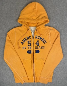 Abercrombie & Fitch Hoodie Size L Y2K Native Indian Chief Orange - Picture 1 of 14