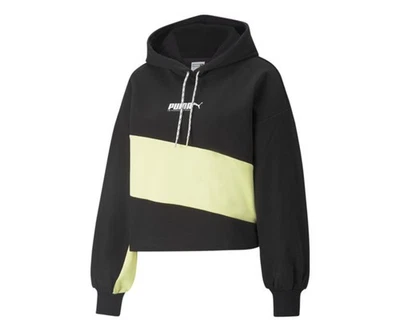 Puma Puma Intl Hoodie Tr Womens Active Hoodies Size XS, Color: Black/Yellow - Image 1 of 2