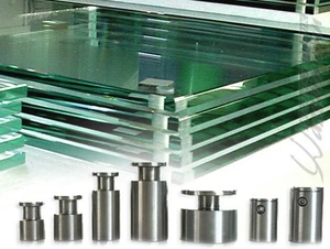 Edelstahl Schildhalter, ESG-Glas Schilder, Beschilderung, Firmenschild, Eingang - Bild 1 von 1