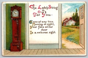 Postcard Art The Latch string is out for you   39 - Picture 1 of 2