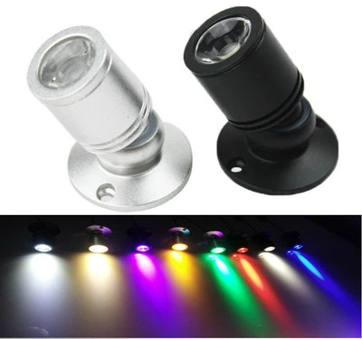 faretto led con supporto regolabile 3w vari colori, per mensole,arredamento 220v - Immagine 1 di 4