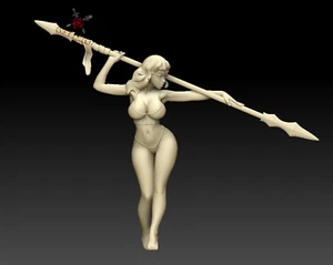 Juegos de rol de mesa Aleida, fantasía bárbara femenina miniatura DnD miniaturas - Imagen 1 de 2