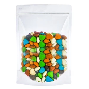 100pcs Clear Glossy Mylar Gusset Side Stand Up Zip Lock Pouch Bag 10.2''x7.1'' - Picture 1 of 11