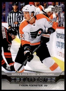 2023-24 Upper Deck Series 1 Debut Dates Tyson Foerster #DD-7 - Imagen 1 de 2