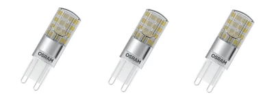 3x OSRAM LED PIN 30 G9 2,6W = 30W warmweiß 2700K 320lm EEK:E (Spektrum A-G) - Bild 1 von 3