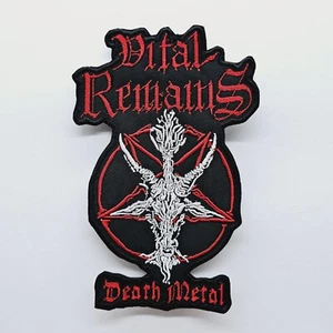 Vital Remains Death Metal White And Red Shaped Logo  EMBROIDERED PATCH  - Picture 1 of 1