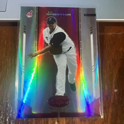 C.C. Espejo rojo materiales certificados hoja Sabathia 2004 #33 indios/100 Foto 1 de 4