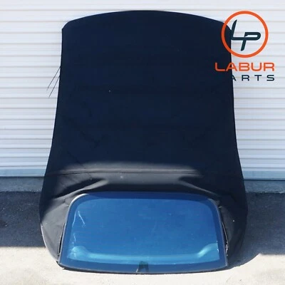 W209 03-09 Mercedes CLK Class Convertible Soft Top Roof with Glass Black SR98 - Image 1 of 4