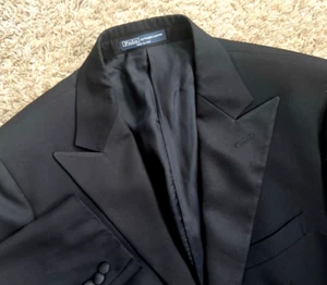 Polo Ralph Lauren x Corneliani Tuxedo Jacket 44L Long Formal Blue Label Wool ITL - Picture 1 of 10