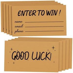 300 Stück Enter to Win Tombola Tickets Karten 3,5 x 2 Zoll Teilnahmeformular Karten für - Bild 1 von 7