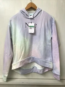Nike Girl’s Pastel Tie Dye Hoodie High Low Sweatshirt Size XL NWT - Picture 1 of 4