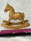 Vintage AUTHENTIC MODELS HANDMADE CARVED WOOD ROCKING HORSE/HAND CRAFTED  3-7/8"