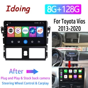 9" Android 12 Car Player Radio GPS Navi CarPlay For Toyota Vios Yaris 2014-2019 - Foto 1 di 14