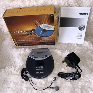 Vintage Bush Jog Proof Personal CD Player Anti Shock CDW123 Blue/Transparent - Picture 1 of 21