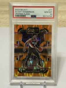 2023-24 Panini Select Concourse Orange Prizm Scoot Henderson PSA 10 - Picture 1 of 2