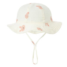 Summer Muslin Baby Sun Hat Kid Cartoon Bucket Hats Girls Trend Outdoor Beach Cap