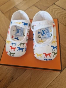 Ungetragen Hermes Baby Schuhe Gr. 16-17 Neugeborene Schuhe - Bild 1 von 3