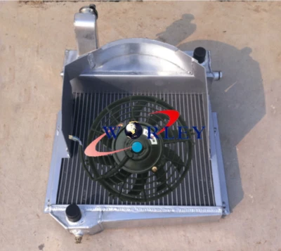 FOR AUSTIN HEALEY SPRITE BUGEYE FROGEYE/MG MIDGET 948/1098 ALUMINUM RADIATOR&FAN — 第 1/4 张图片