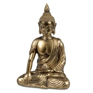 Buda 17 cm Bhumisparsa Mudra Clásico Oro Decoración Figura Budismo 755513 Forma - Imagen 1 de 2