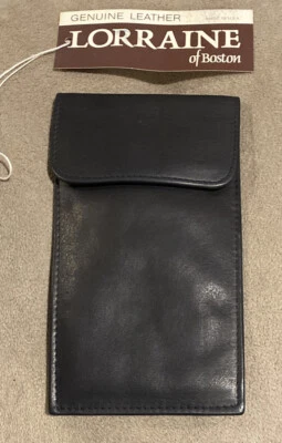 Bolso de mano vintage Lorraine Boston cuero chequera anteojos teléfono celular estuche bolsa Foto 1 de 4
