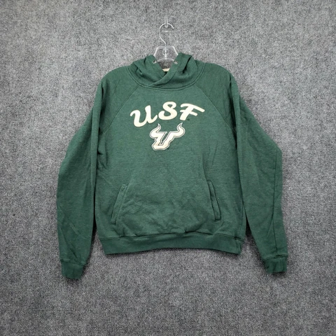 South Florida Bulls Hoodie Womens M Medium Green Colosseum Long Sleeves Football Cover