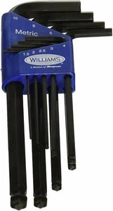 13609 JH Williams Metric Long Ball End Hex Key Set, 9 Piece - Picture 1 of 2