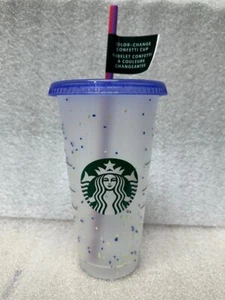 Starbucks Summer 2023 Plastic Reusable Confetti Color Changing Cold Cup 24 Fl Oz - Bild 1 von 4