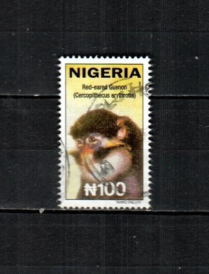 NIGERIA Scott's 737a (1v) Guenon orejas rojas en muy buen estado usado (2005) #1 Foto 1 de 1
