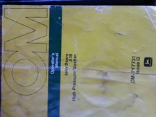 JOHN DEERE A18 High-Pressure Washer  OM-TY7731  issue 12
