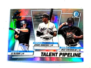 2020 Bowman Talent Pipeline Chrome Refractor TP-MIA Sanchez Chisholm Bleday RC - Picture 1 of 4
