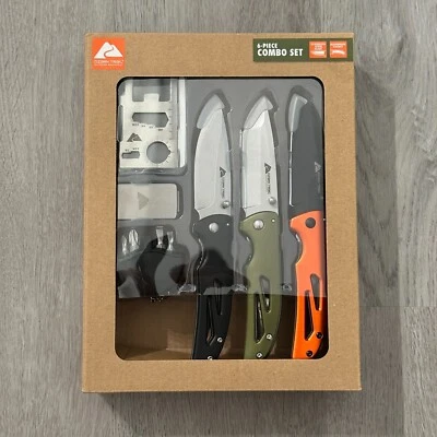 New Ozark Trail 6 Piece Combo Folding Knife Set 7 inch Multi Tool Camping EDC - Image 1 of 4